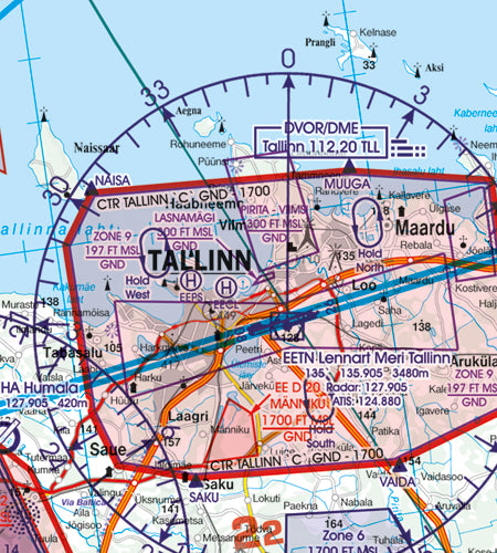 Rogers Data VFR ICAO Flugkarte Estland