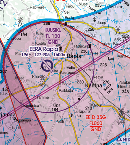 Rogers Data VFR ICAO Flugkarte Estland