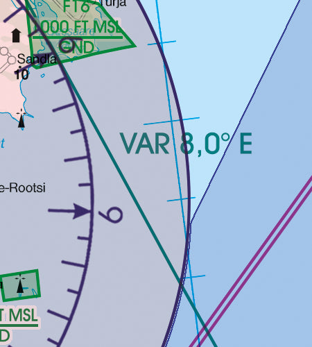 Rogers Data VFR ICAO Flugkarte Estland