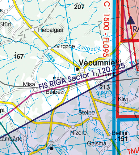 Rogers Data VFR Flugkarte Lettland