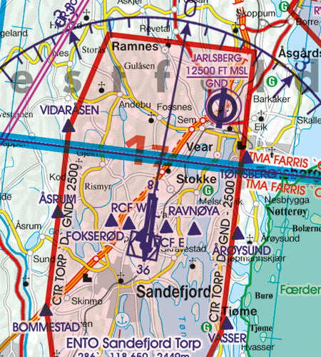 Rogers Data VFR Flugkarte Norwegen Süd 