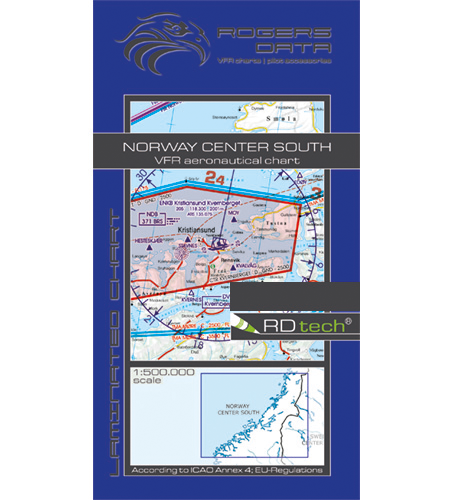 Rogers Data VFR ICAO Flugkarte Norwegen Zentrum Süd