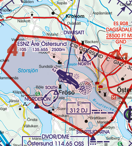 Rogers Data VFR Flugkarte  Schweden Süd 