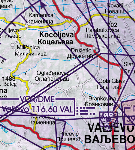 Rogers Data VFR ICAO Flugkarte Serbien