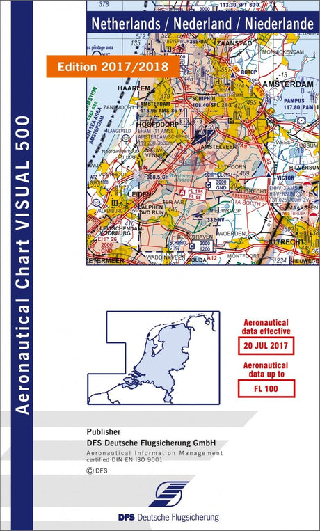 VFR Flugkarte - Visual 500 Niederlande 2019 (1:500.000)