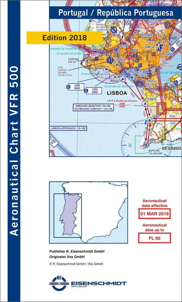 VFR Flugkarte 500 Portugal 2019 (1:500.000)