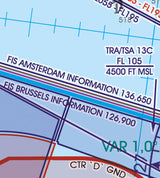 Rogers Data VFR Flugkarte Belgien & Luxemburg 1:500.000, laminiert