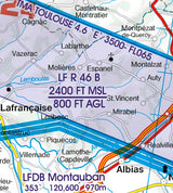 Rogers Data - VFR Flugkarte Frankreich Nord Ost 1:500.000, laminiert