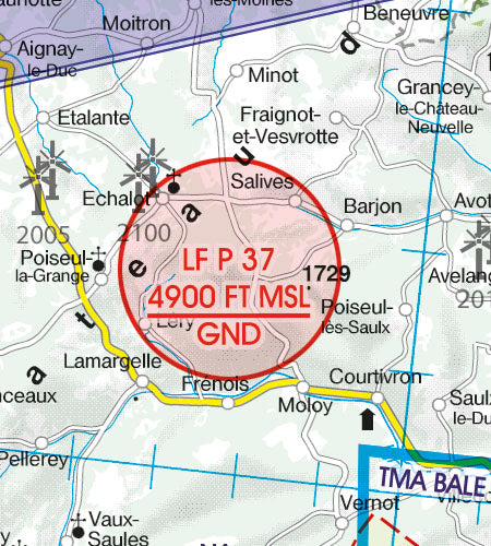 Rogers Data VFR Flugkarte Frankreich Nord West 1:500.000, laminiert