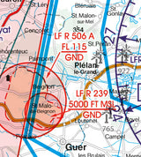 Rogers Data VFR Flugkarte Frankreich Nord West 1:500.000, laminiert