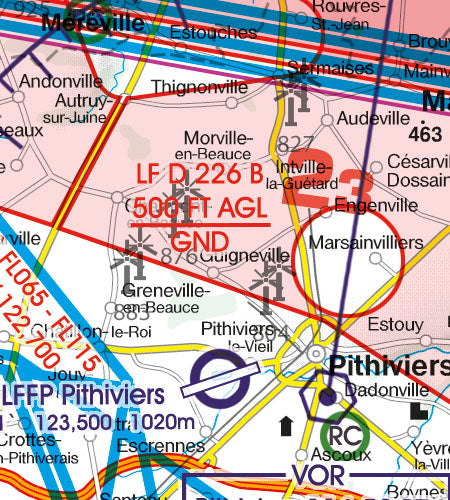 Rogers Data - VFR Flugkarte Frankreich Süd Ost 1:500.000, laminiert