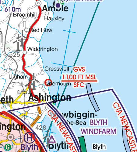 Rogers Data - VFR Flugkarte Großbritannien Nord 1:500.000, laminiert