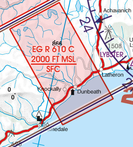 Rogers Data - VFR Flugkarte Großbritannien Süd 1:500.000, laminiert