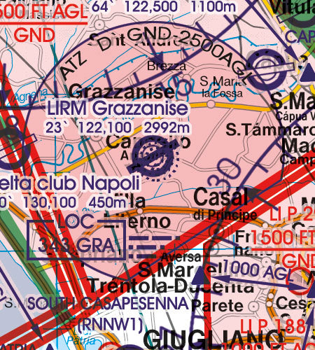 Rogers Data VFR Flugkarte Italien Nord 1:500.000, laminiert