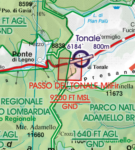 VFR Flugkarte Italien Zentrum 1:500.000, laminiert