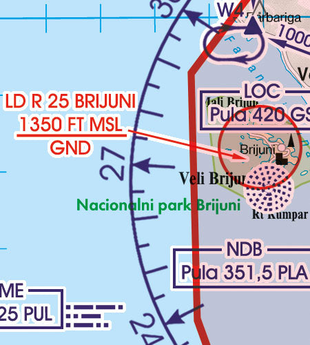 Rogers Data - VFR Flugkarte Kroatien, Bosnien & Herzegowina 1:500.000