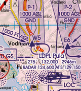 Rogers Data - VFR Flugkarte Kroatien, Bosnien & Herzegowina 1:500.000