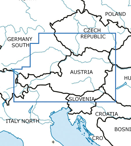 Rogers Data VFR Flugkarte Österreich 1:500.000, laminiert