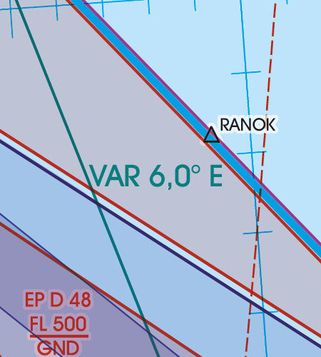 Rogers Data VFR Flugkarte Polen Nord 1:500.000, laminiert