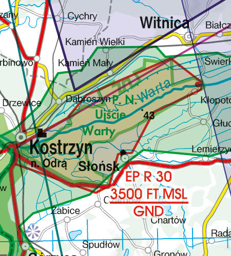 Rogers Data VFR Flugkarte Polen Süd Ost 1:500.000, laminiert