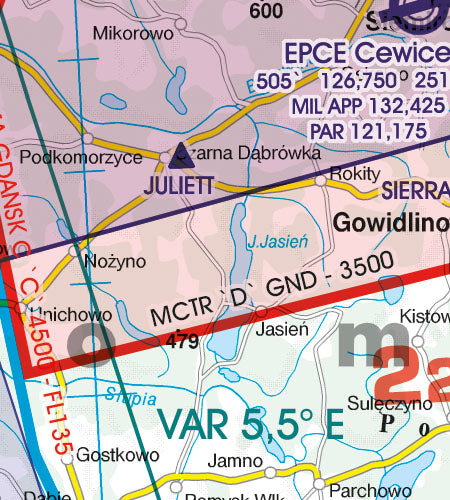 Rogers Data VFR Flugkarte Polen Süd West 1:500.000, laminiert