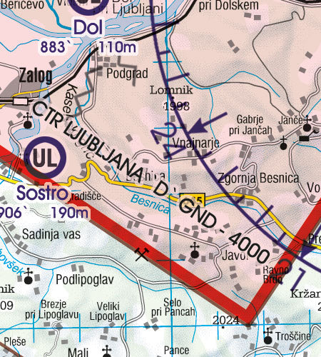 Rogers Data VFR Flugkarte Slowenien 1:200.000, laminiert