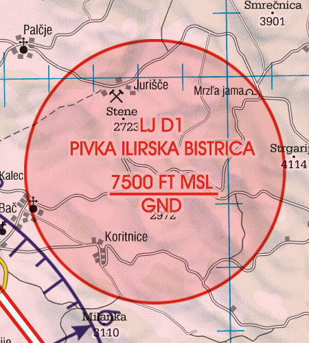 Rogers Data VFR Flugkarte Slowenien 1:200.000, laminiert