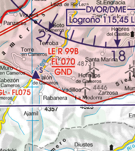 Rogers Data VFR Flugkarte Spanien Nord Ost 1:500.000, laminiert