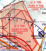 Rogers Data VFR Flugkarte Spanien Nord West 1:500.000, laminiert