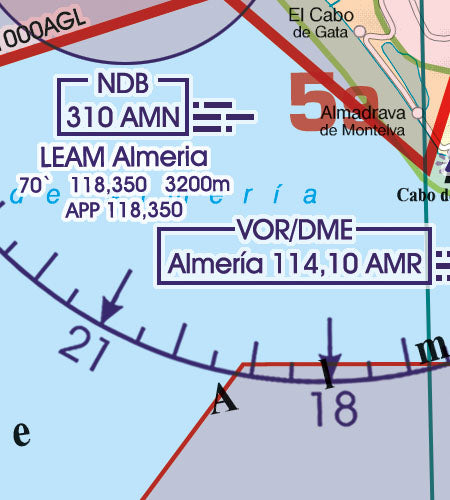 Rogers Data VFR Flugkarte Spanien Süd Ost 1:500.000, laminiert