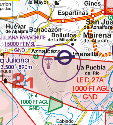 Rogers Data VFR Flugkarte Spanien Süd Ost 1:500.000, laminiert