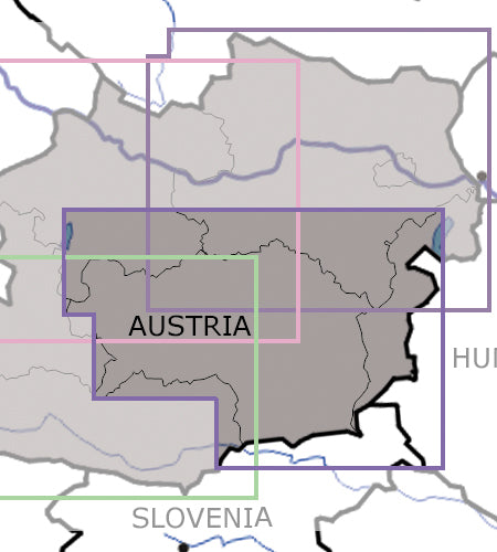 VFR Flugkarten Österreich 5er Set 1:200.000, laminiert