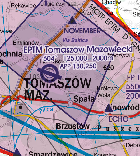VFR Flugkarte Polen Süd West 2020 für Motorflug 1:500000 laminiert Rogers Data 