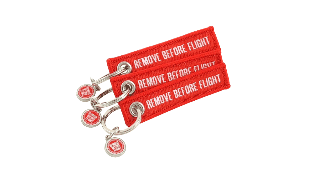 RBF-Originals Mini-Schlüsselanhänger  "Remove Before Flight" (Set 3 Stück)