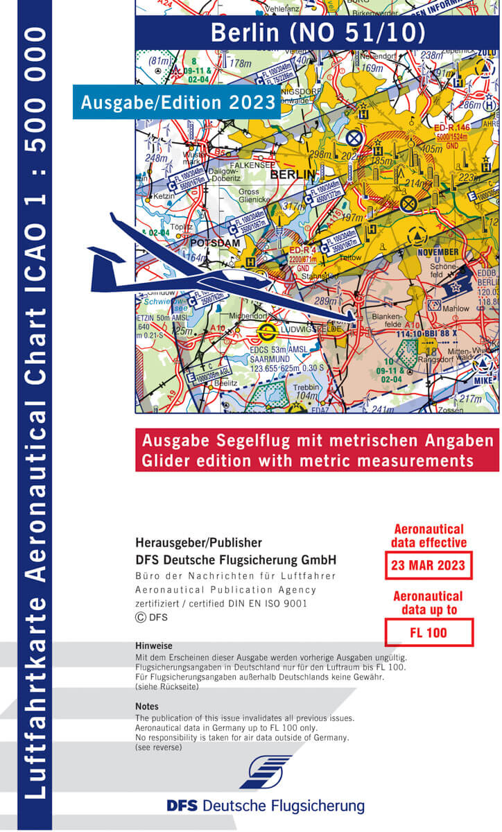 ICAO Segelflugkarte Deutschland Blatt Berlin