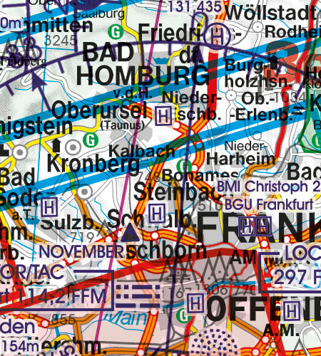 VFR Flugkarte Deutschland Nord  1:500.000 von Rogers Data laminiert