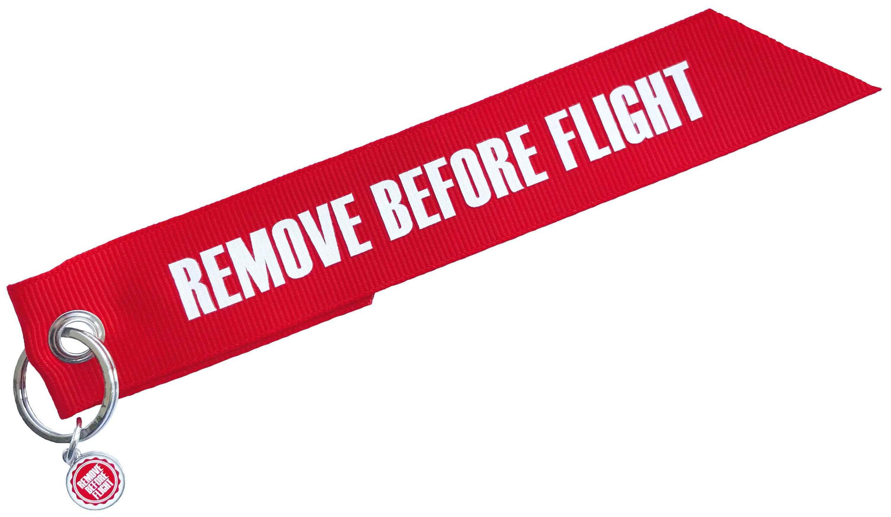 RBF-Originals Fähnchen-Schlüsselanhänger Remove Before Flight (Set 3 Stück)