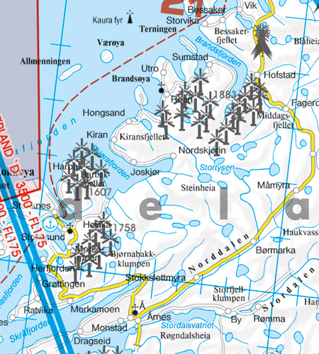 Rogers Data VFR Flugkarte Norwegen Süd 1:500.000, laminiert