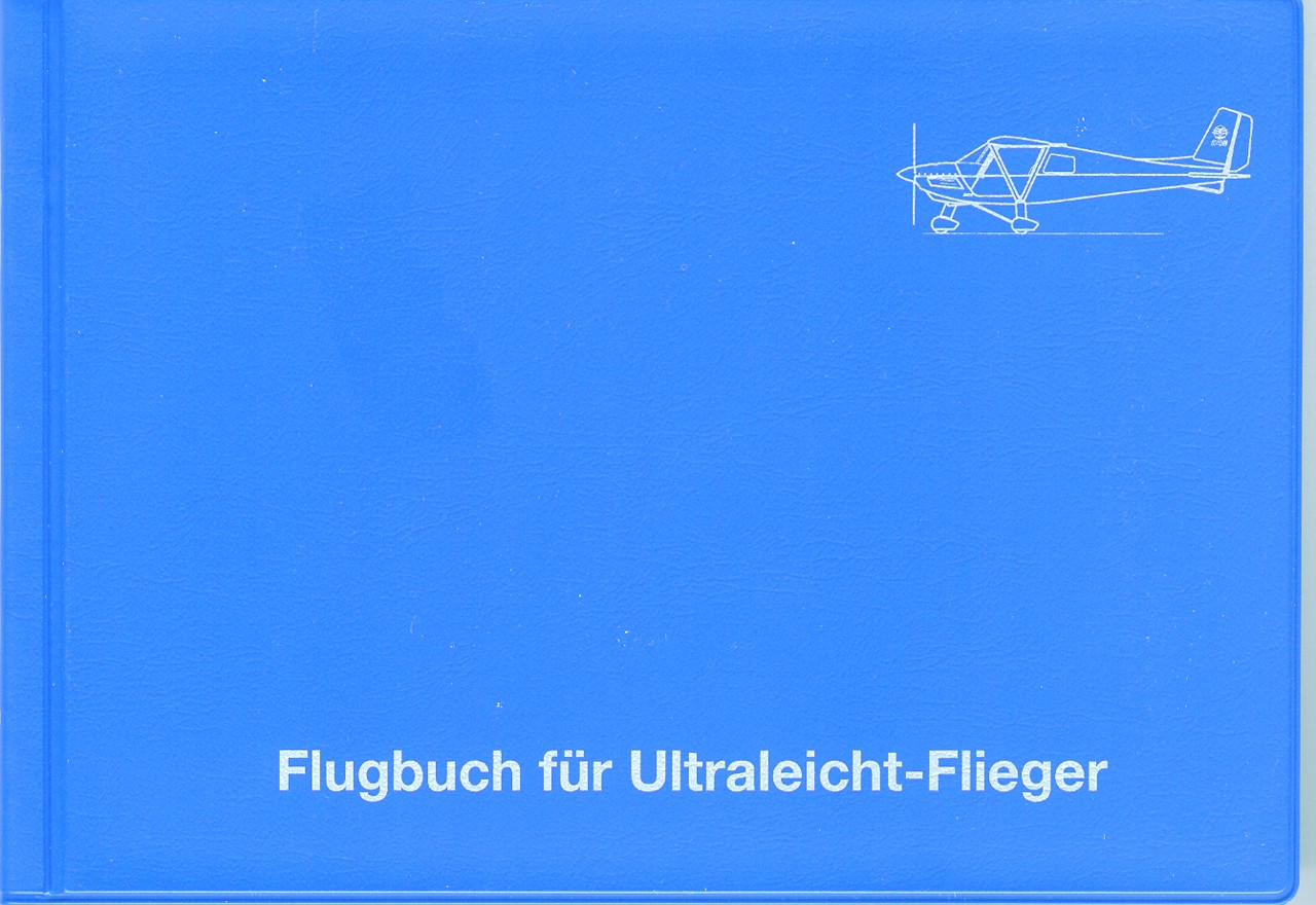 Flugbuch für Ultraleicht-Flieger A6 Kunststoffeinband ca. 55 Seiten 
