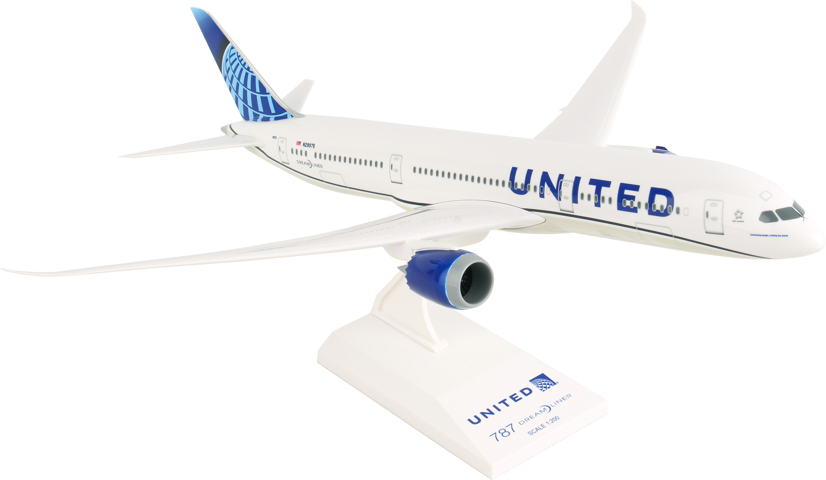 SkyMarks Flugzeugmodell United Airlines Boeing 787-9 Maßstab 1:200