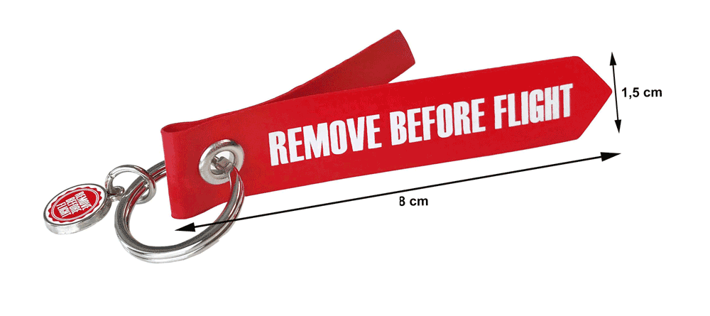 RBF-Originals Mini-Schlüsselanhänger Remove Before Flight - 3 Stück