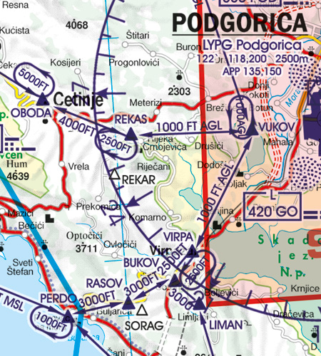 Rogers Data VFR Flugkarte Balkan 1:500.000, laminiert