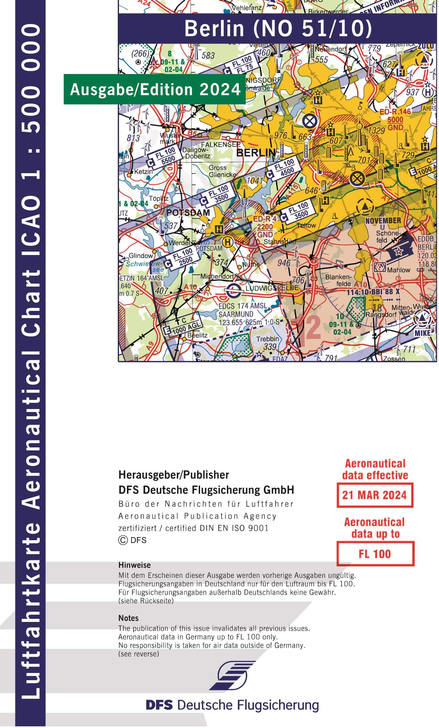 ICAO Flugkarte Deutschland 2024, Blatt Berlin