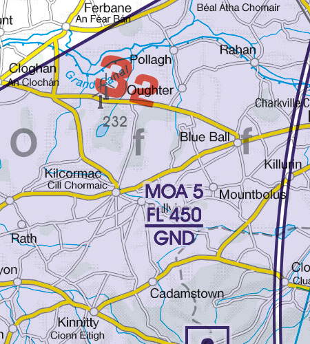 VFR Flugkarte Irland 1:500.000 von Rogers Data, laminiert