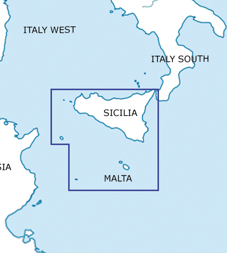 VFR Flugkarte Malta und Sizilien 1:500.000 von Rogers Data laminiert