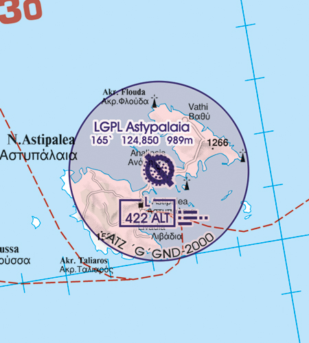 Rogers Data VFR Flugkarte Griechenland Süd Ost 1:500.000, laminiert