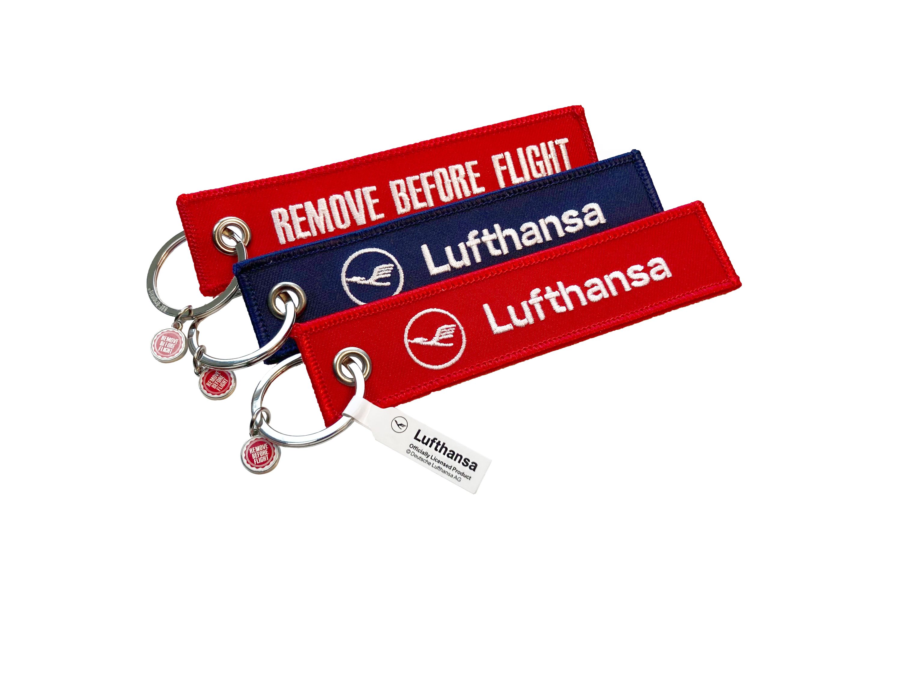 RBF Schlüsselanhänger "Lufthansa/Remove Before Flight" 3er-Set