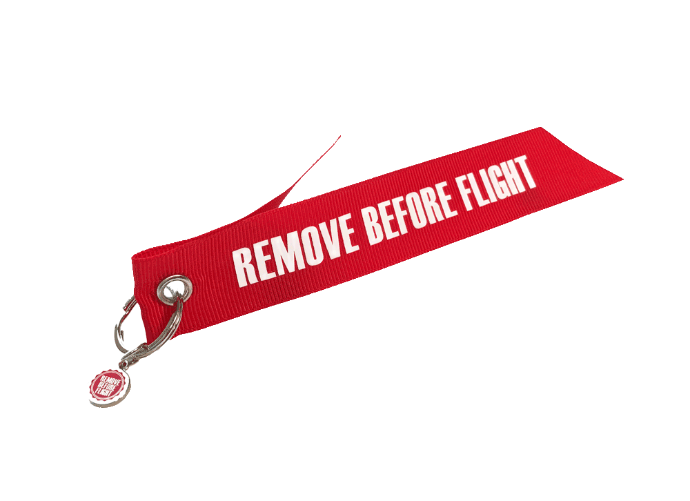 RBF-Originals Fähnchen-Schlüsselanhänger Remove Before Flight (Set 3 Stück)