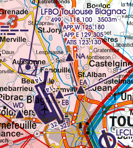 VFR Flugkarte Frankreich Süd Ost 1:500.000 von Rogers Data