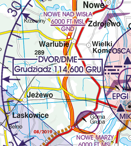 VFR Flugkarte Polen Süd Ost 1:500.000 von Rogers Data laminiert